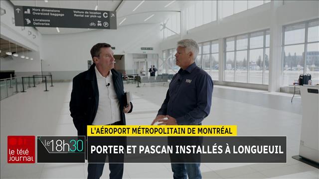 Patrice Roy visite le nouveau terminal de l'Aéroport métropolitain de Montréal