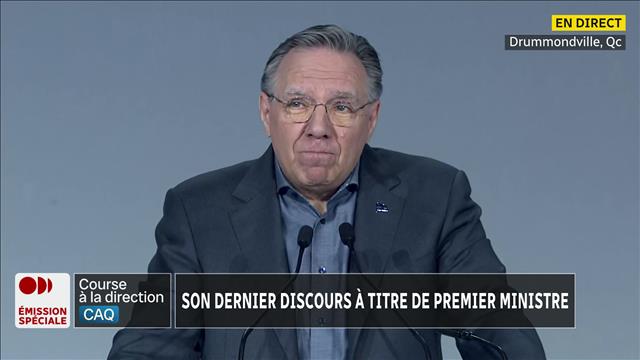 « Soyons fiers » : Legault prononce son dernier discours à titre de premier ministre