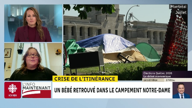 Bébé dans un campement : réaction du Réseau d'aide aux personnes seules et itinérantes de Montréal