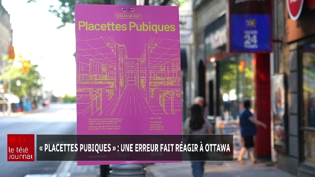 « Placettes pubiques » : une erreur de français sur une affiche fait réagir à Ottawa