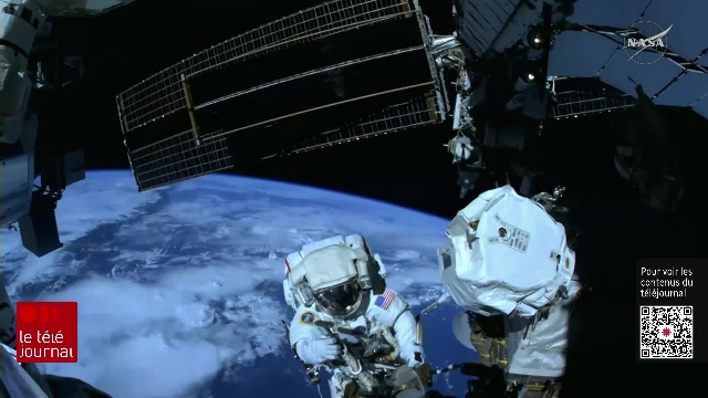 Opération spatiale pour réparer le bras canadien