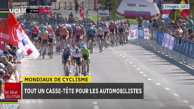 Mondiaux de cyclisme : des entraves routières à prévoir sur la Rive-Sud