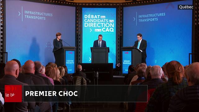 Premier débat Fréchette-Drainville : échanges musclés au sujet du 3e lien