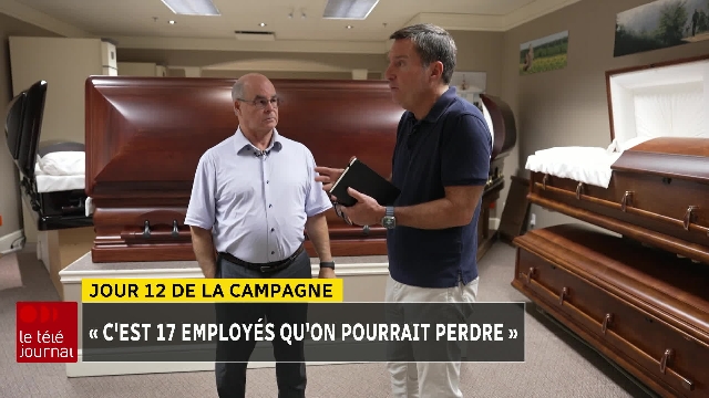 Guerre commerciale : Patrice Roy rencontre un fabricant de cercueils