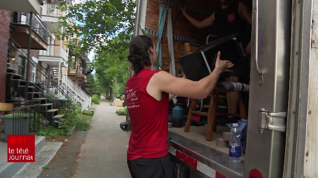 Des déménagements dans une chaleur accablante au Québec