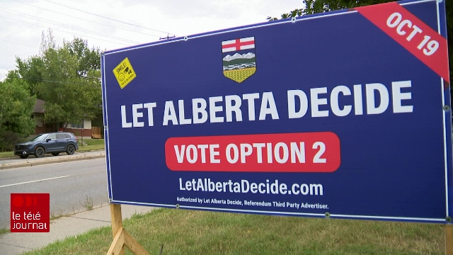 Les drapeaux au cœur de la campagne référendaire en Alberta