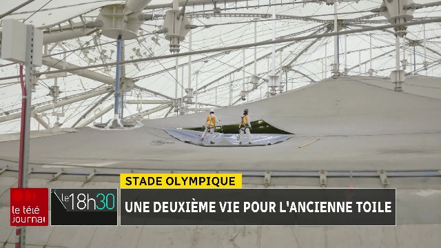 Une deuxième vie pour l’ancienne toile du Stade olympique à Montréal