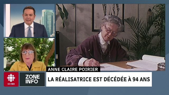 La cinéaste québécoise Anne Claire Poirier est décédée