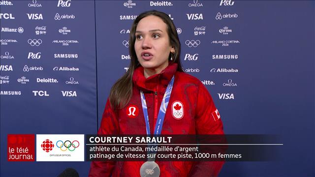 La patineuse canadienne Courtney Sarault remporte l’argent au 1000m